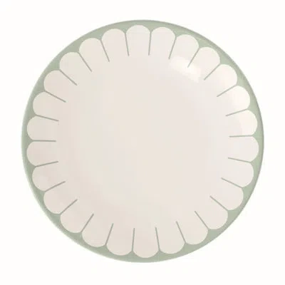 Villeroy & Boch Fleur Vert Collection Dinner Plate, Premium Porcelain, Made In Germany, Dishwasher And Microwave Saf In Green
