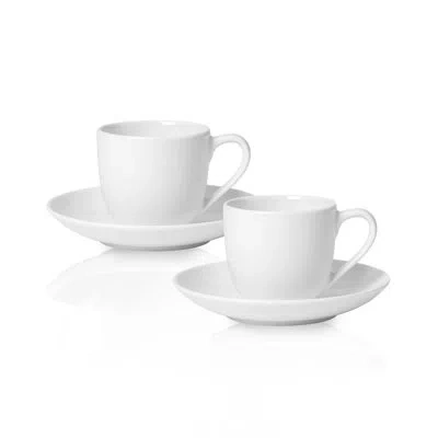 Villeroy & Boch For Me Espresso Cup And Saucer Service For 2 In White