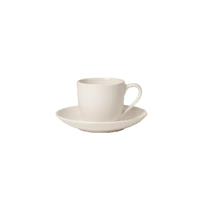 Villeroy & Boch For Me Espresso Cup & Saucer  Set Of 2 In White