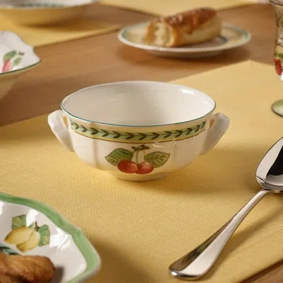 Villeroy & Boch French Garden 11.75 oz Fleurence Soup Cup In White;green