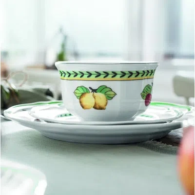 Villeroy & Boch French Garden 23.5 oz Fleurence Dessert Bowl In White;green