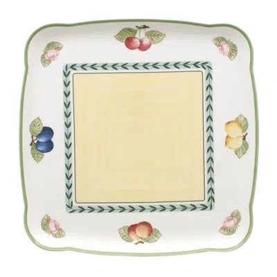 Villeroy & Boch French Garden Charm And Breakfast Square Platter In Green;yellow