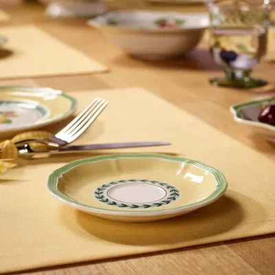 Villeroy & Boch French Garden Fleur 6" Tea Cup Saucer In Green;yellow