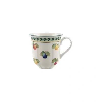 Villeroy & Boch French Garden Fleurence Mug, Premium Porcelain Made In Germany, Set Of 4, 11oz In White,green,pink,yellow