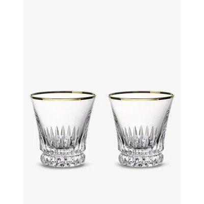 Villeroy & Boch Grand Royal Gold Crystal-glass Water Glasses Set Of 2 In Gray