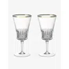 VILLEROY & BOCH VILLEROY & BOCH GRAND ROYAL GOLD CRYSTAL-GLASS WATER GOBLETS SET OF 2