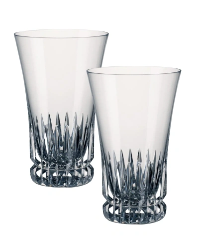 Villeroy & Boch Grand Royal Highball Glasses, Pair Of 2 In Clear