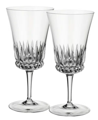 Villeroy & Boch Grand Royal Water Goblet Glasses, Pair Of 2 In Clear