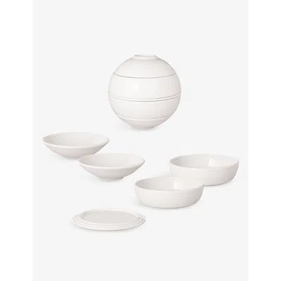 VILLEROY & BOCH ICONIC LA PETITE BOULE STACKABLE FIVE-PIECE PORCELAIN SET