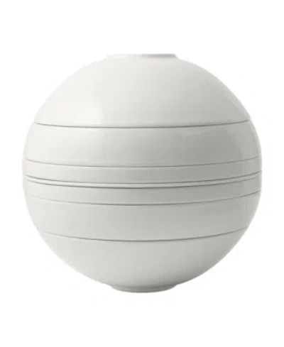 VILLEROY & BOCH LA BOULE WHITE 7-PIECE DINNERWARE SET, SERVICE FOR 2