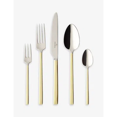 Villeroy & Boch La Classic 30-piece Gold-plated Cutlery Set In Metallic