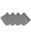 Villeroy & Boch Set Of 4 La Classica Metallic Luxury Linen Fabric Napkins In Gray,sil