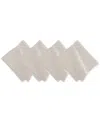 Villeroy & Boch La Classica Linen Napkin, Set Of 4 In Wht,sil