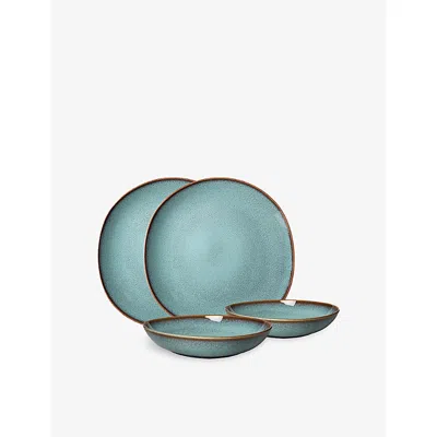 Villeroy & Boch Lave Four-piece Earthenware Dinner Set In Blue