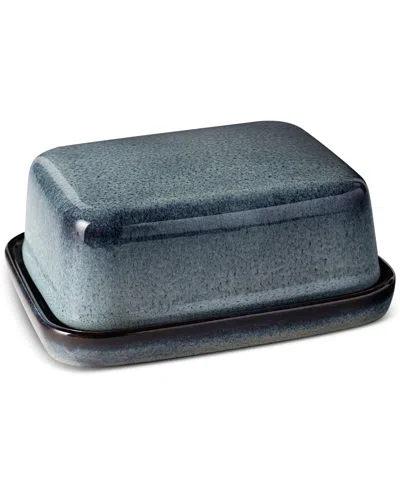 Villeroy & Boch Lave Gris Covered Butterdish In Grey