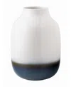 Villeroy & Boch Lave Large Drop Beige Vase In Blue