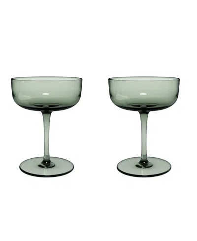 Villeroy & Boch Like Champagne, Set Of 2 In Sage Green