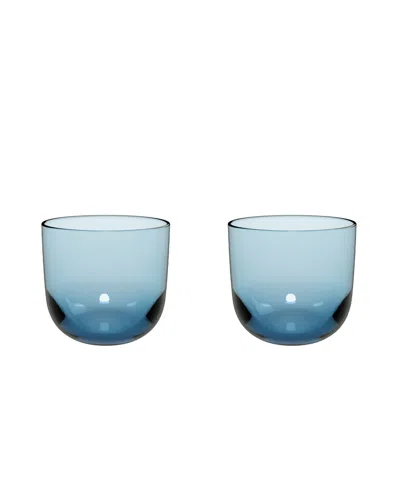 Villeroy & Boch Like Double Old Fashioned Tumbler Glasses, Set Of 2 In Blue