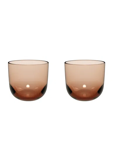 Villeroy & Boch Like Double Old Fashioned Tumbler Glasses, Set Of 2 In Clay