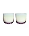 Villeroy & Boch Like Double Old Fashioned Tumbler Glasses, Set Of 2 In White