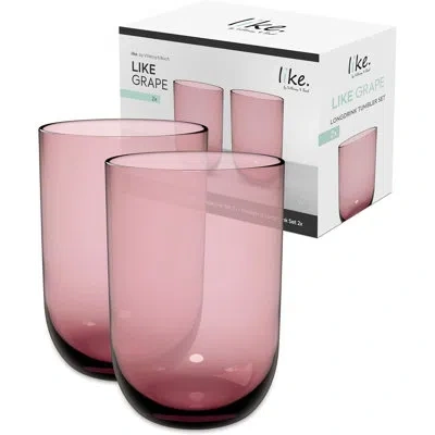 Villeroy & Boch Like Grape Highball/tumbler Pair In Pink