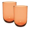 Villeroy & Boch Like Highball Glass, Set Of 2 In Apricot