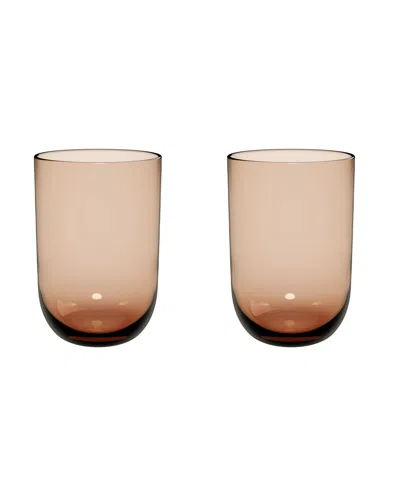 Villeroy & Boch Like Highball Glasses, Set Of 2 In Clay
