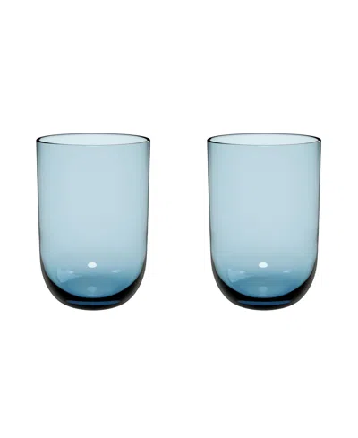 Villeroy & Boch Like Highball Glasses, Set Of 2 In Ice Blue