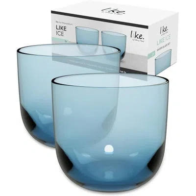 Villeroy & Boch Like Ice Water/juice Tumbler Pair In Blue