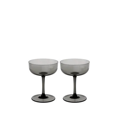 Villeroy & Boch Like Smoke Champagne / Dessert Bowl Pair In Gray
