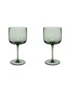 Villeroy & Boch Like Wine Glasses, Set Of 2 In Sage Green