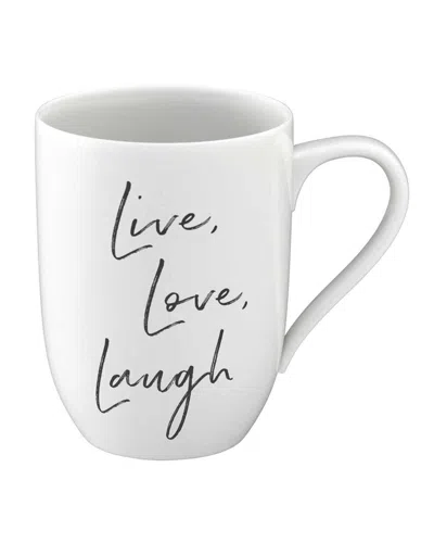 Villeroy & Boch Live Laugh Love Statement Mug In White