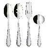 Villeroy & Boch Mademoiselle 4-piece Flatware Serving Set In Silver/platinum