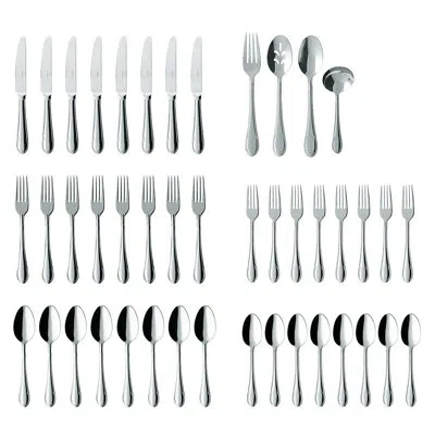 Villeroy & Boch Mademoiselle 64 Piece Flatware Set, Service For 12