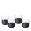Villeroy & Boch Villeroy Boch Manufacture Rock Shot Glasses, Set Of 4 In Black/clear