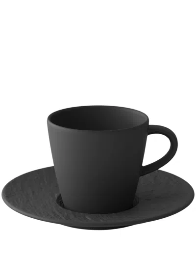 Villeroy & Boch Manufacture Coffee Cups (set Of Six) In Black