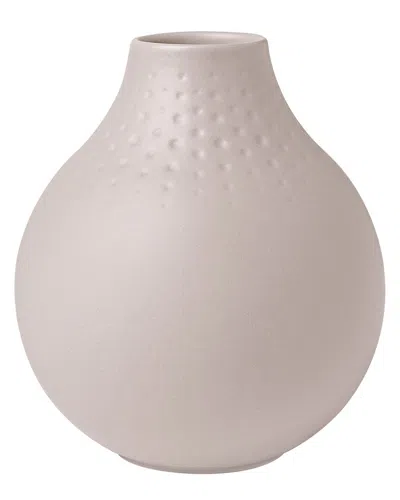 Villeroy & Boch Manufacture Collier Beige Small Perle Vase In Pink