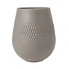 Villeroy & Boch Manufacture Collier Carre Vase, Small In Taupe