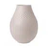 Villeroy & Boch Manufacture Collier Perle Vase, Tall In Beige