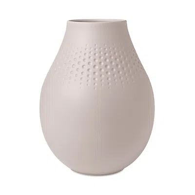 Villeroy & Boch Manufacture Collier Perle Vase, Tall In Beige