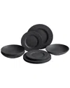Villeroy & Boch Manufacture Rock 12 Pc. Dinnerware Set, Service For 4 In Black