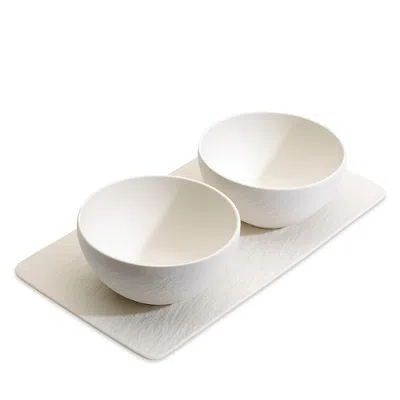 VILLEROY & BOCH MANUFACTURE ROCK 3 PIECE CONDIMENT SET