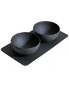 Villeroy & Boch Manufacture Rock 3pc Condiment Set In Black