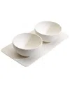 Villeroy & Boch Manufacture Rock 3pc Condiment Set In White