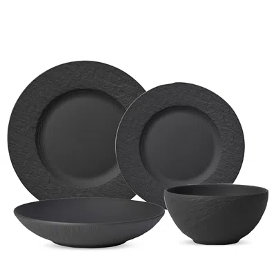 VILLEROY & BOCH MANUFACTURE ROCK 4 PIECE PLACE SETTING,42397051