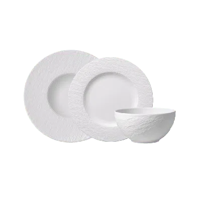 Villeroy & Boch Manufacture Rock Blanc 6 Piece Dinnerware Set For 2