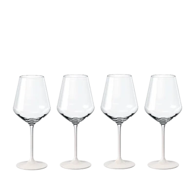 Villeroy & Boch Manufacture Rock Blanc Red Wine Set Of 4 In Transparent