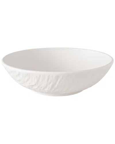 Villeroy & Boch Manufacture Rock Blanc Shallow Dipping Bowl In White