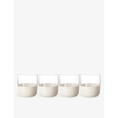 Villeroy & Boch Manufacture Rock Blanc Shot Crystal Glasses Set Of Four In Transparent