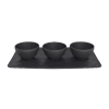 Villeroy & Boch Manufacture Rock Dip Bowl & Tray In Black